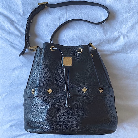 Vintage MCM Leather Bucket Bag - Picture 6 of 13